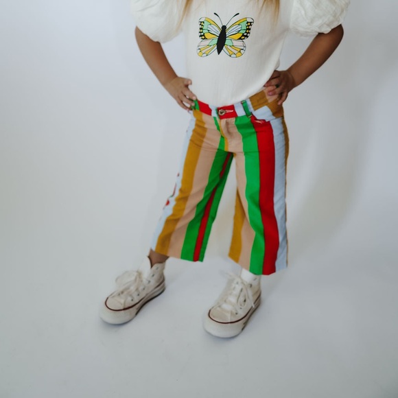 ❌ Sold out ❌ Striped Corduroy Crop Flare Pants - Picture 2 of 4